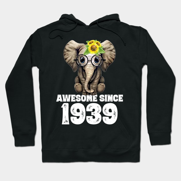 Awesome since 1939 81 Years Old Bday Gift 81th Birthday Hoodie by DoorTees
